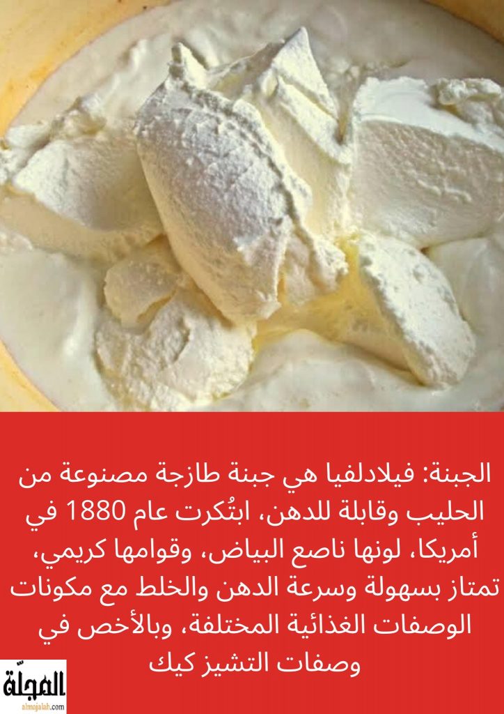 جبنة فيلادلفيا تعريفها و فوائدها