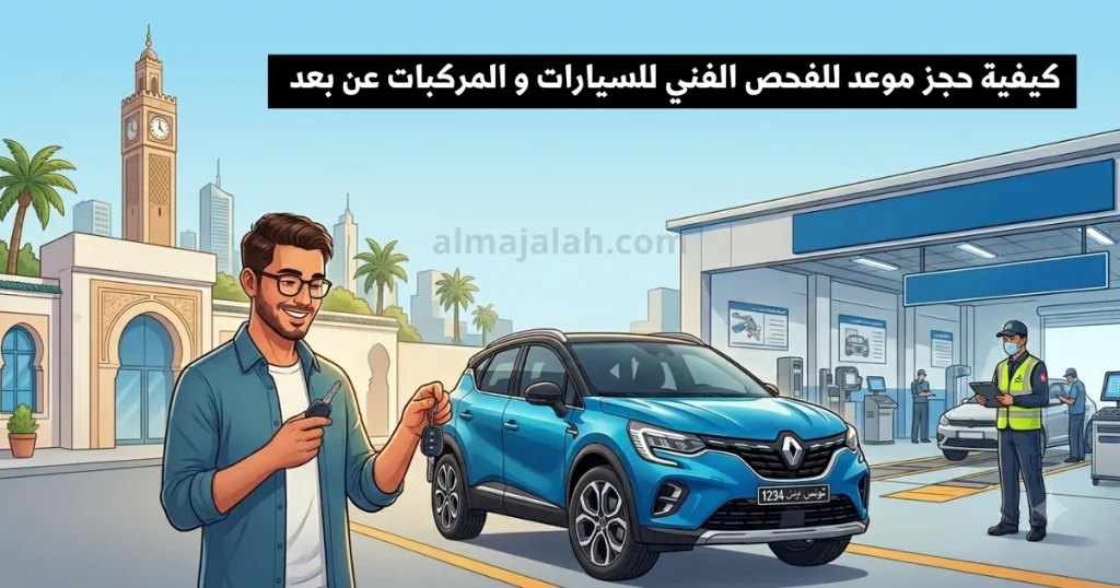 كيفية حجز موعد للفحص الفني للسيارات و المركبات عن بعد Visite technique Tunisie