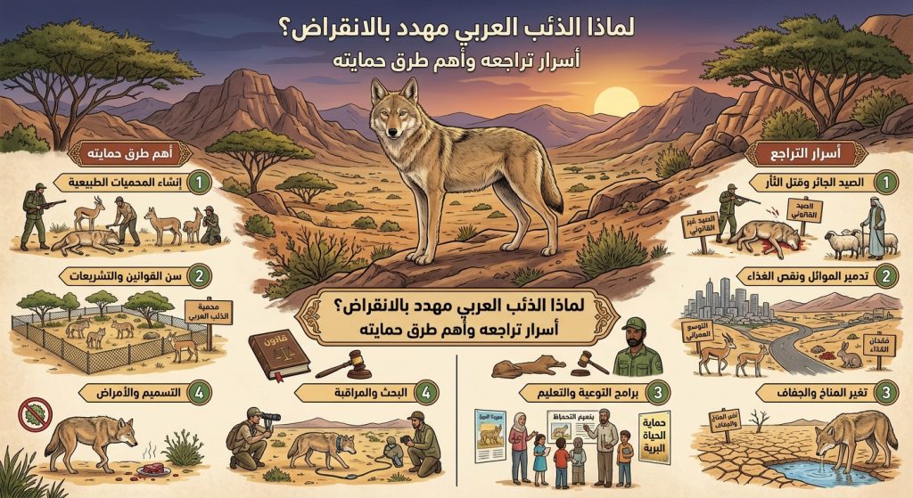 لماذا الذئب العربي مهدد بالانقراض؟ أسرار تراجعه وأهم طرق حمايته
