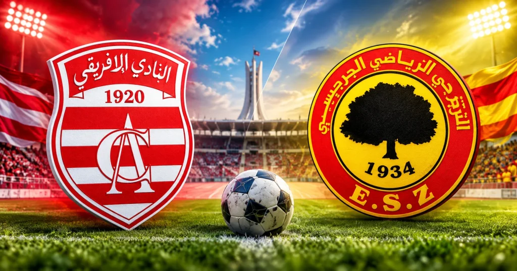 القنوات الناقلة لمباراة النادي الإفريقي والترجي الجرجيسي اليوم