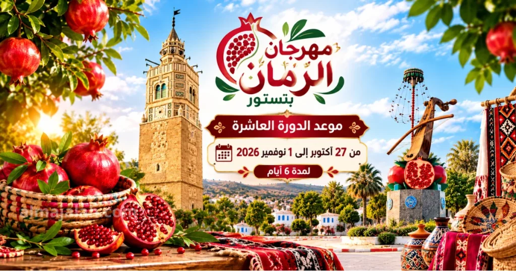 موعد الدورة العاشرة لمهرجان الرمان بتستور 2026